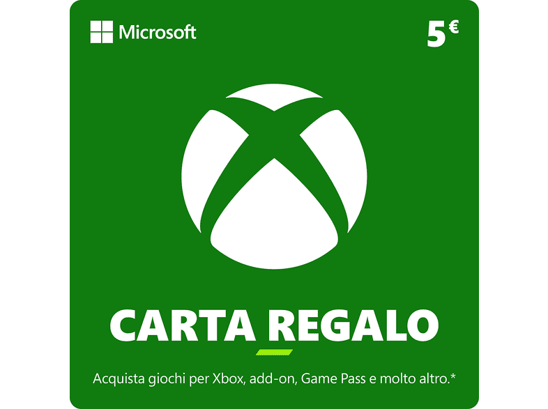 Xbox Gift Card [Valore: 5 euro] Digitale - Per l'Italia