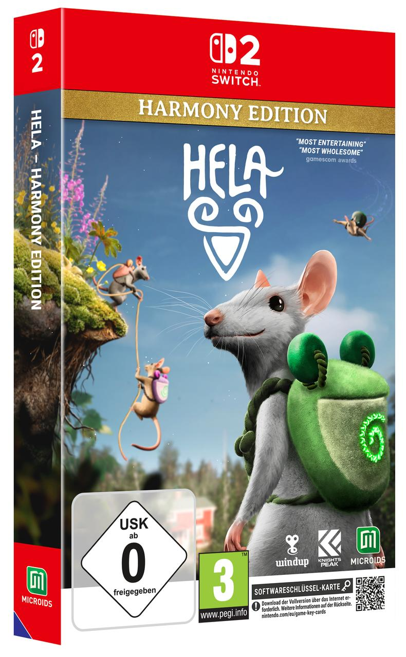 Nintendo Switch Spielhülle für Hela Harmony Edition mit einer Maus und Frosch-Rucksack.