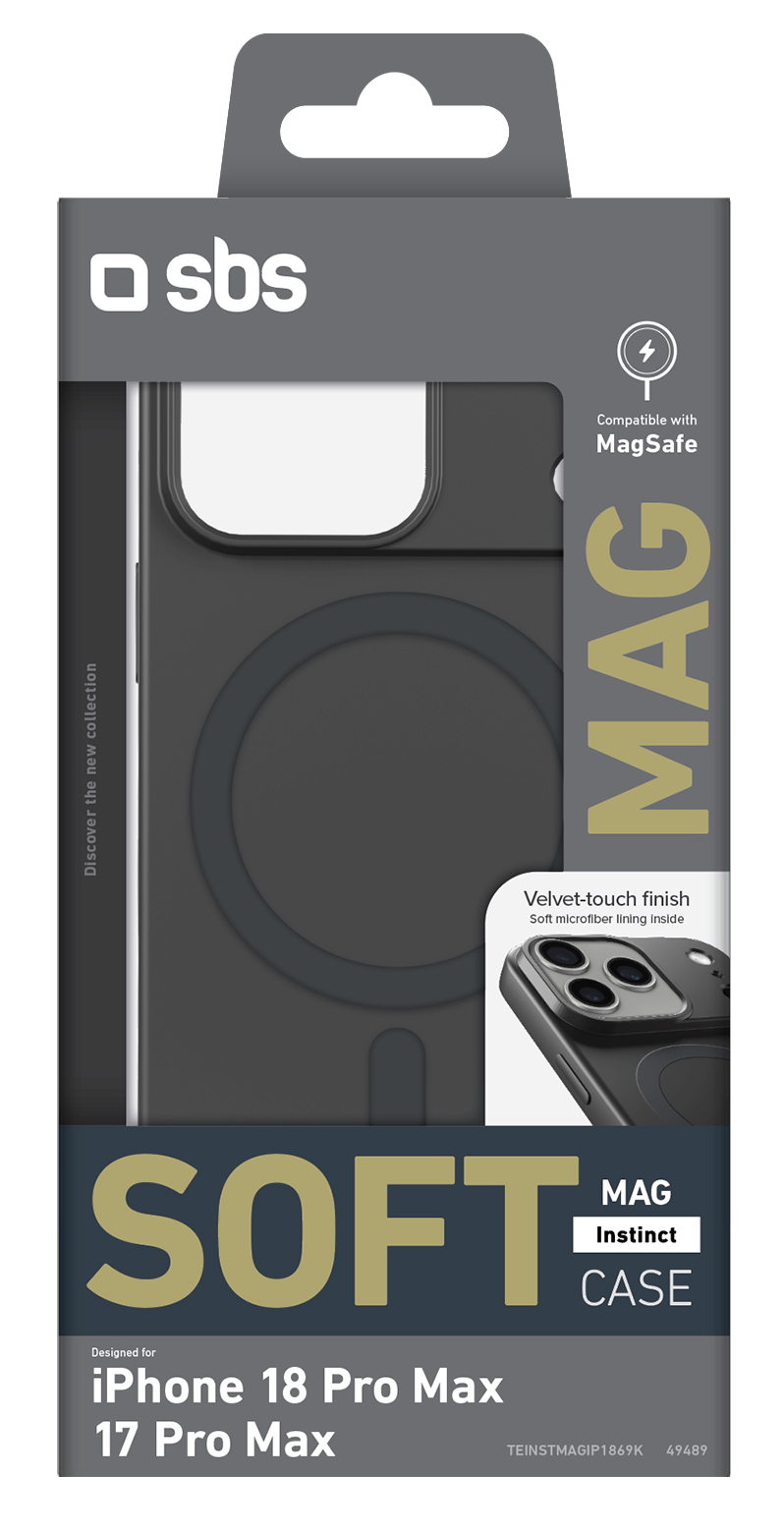 Opakowanie szarego etui ochronnego SBS MagSafe do iPhone 18 i 17 Pro Max.