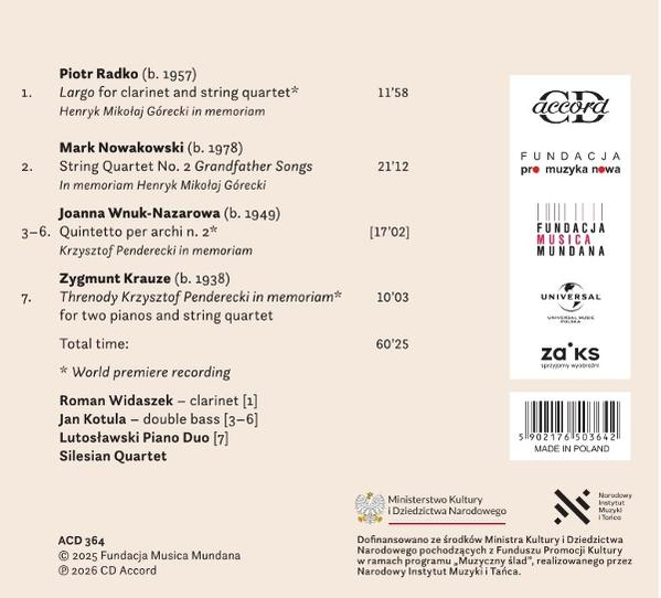 Rückseite einer Musik-CD mit Trackliste, Logos und Barcode auf beigem Hintergrund.