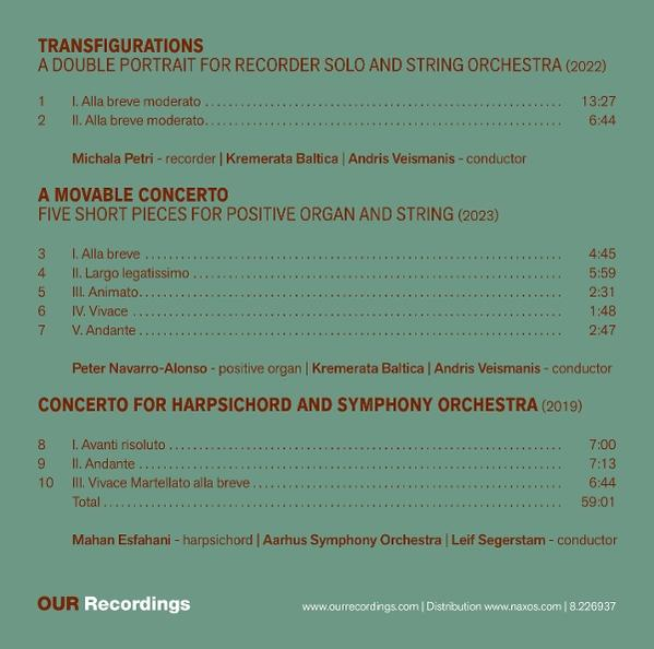 Rückseite einer Musik-CD mit Trackliste in roter Schrift auf grünem Hintergrund.