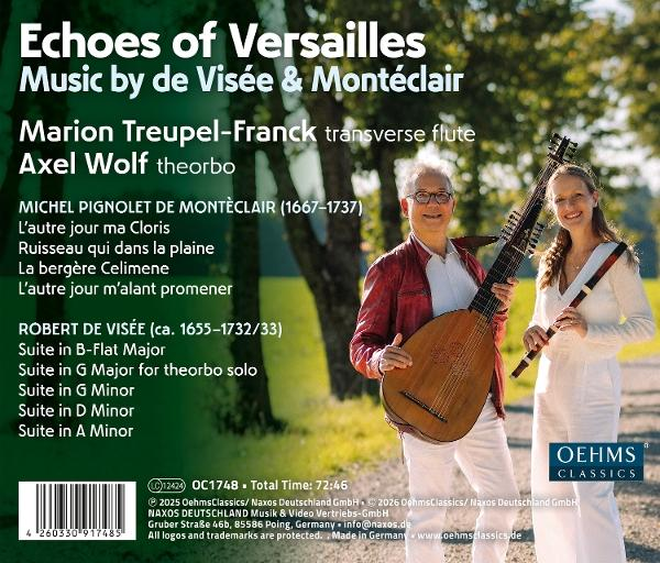 Albumcover mit Musikern Marion Treupel-Franck mit Querflöte und Axel Wolf mit Theorbe im Freien.
