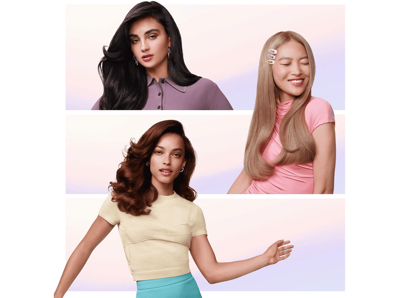 Cepillo de aire caliente - Dyson Airsmooth™, Moldeador y secador, 4 Temperaturas, 3 Velocidades, Incluye protector cerdas para viajar, Ceramic Pink – imagen 2