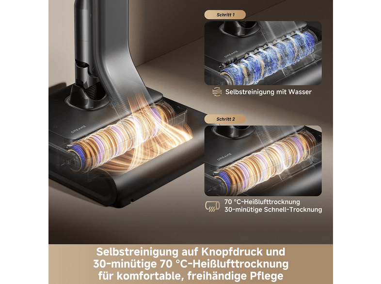 Dreame Z30 Pro Aqua Stielsauger (0,6 l, Akkulaufzeit: 90 min, Schwarz) — Foto 3 von 5