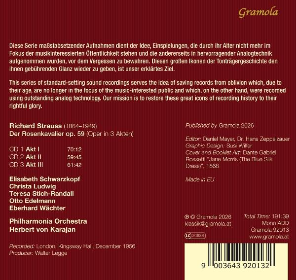 Rückseite einer CD-Hülle mit Text auf rotem Hintergrund, Tracklist und Barcode.