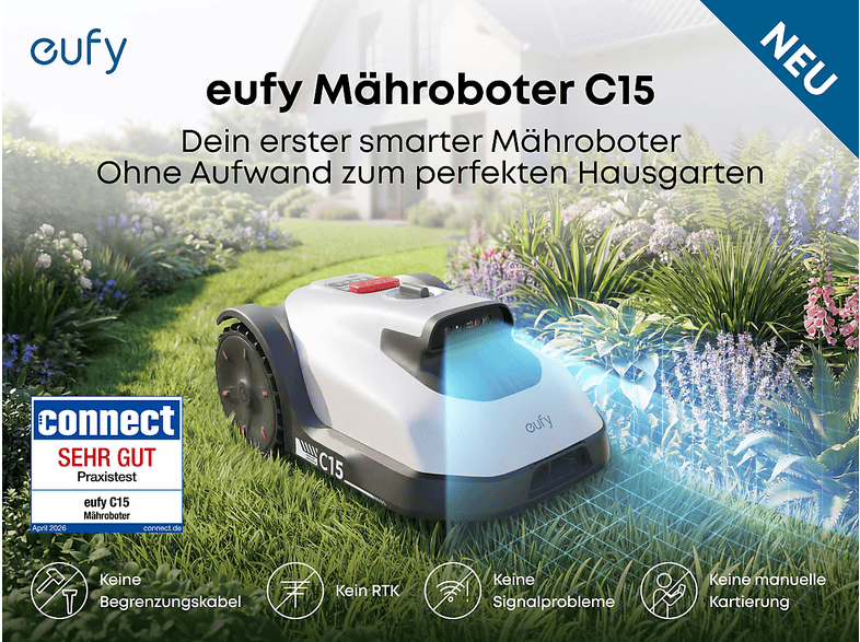 Anker Eufy C15, Mähroboter inkl. Garage, 500 m², Schnittbreite: 180 mm — Foto 5 von 5