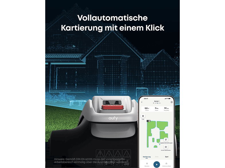 Anker Eufy E15, Mähroboter inkl. Garage, 800 m², Schnittbreite: 203 mm — Foto 5 von 5
