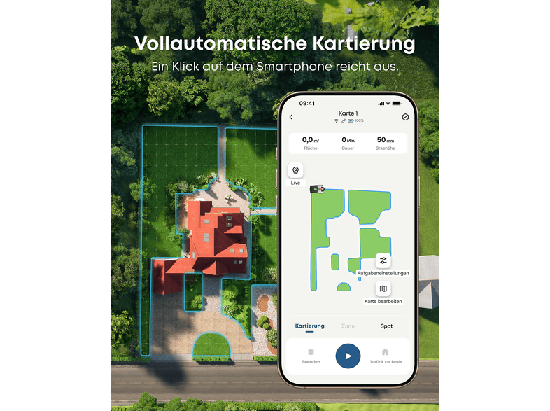 Anker Eufy E18, Mähroboter inkl. Garage, 1200 m², Schnittbreite: 203 mm — Foto 4 von 5