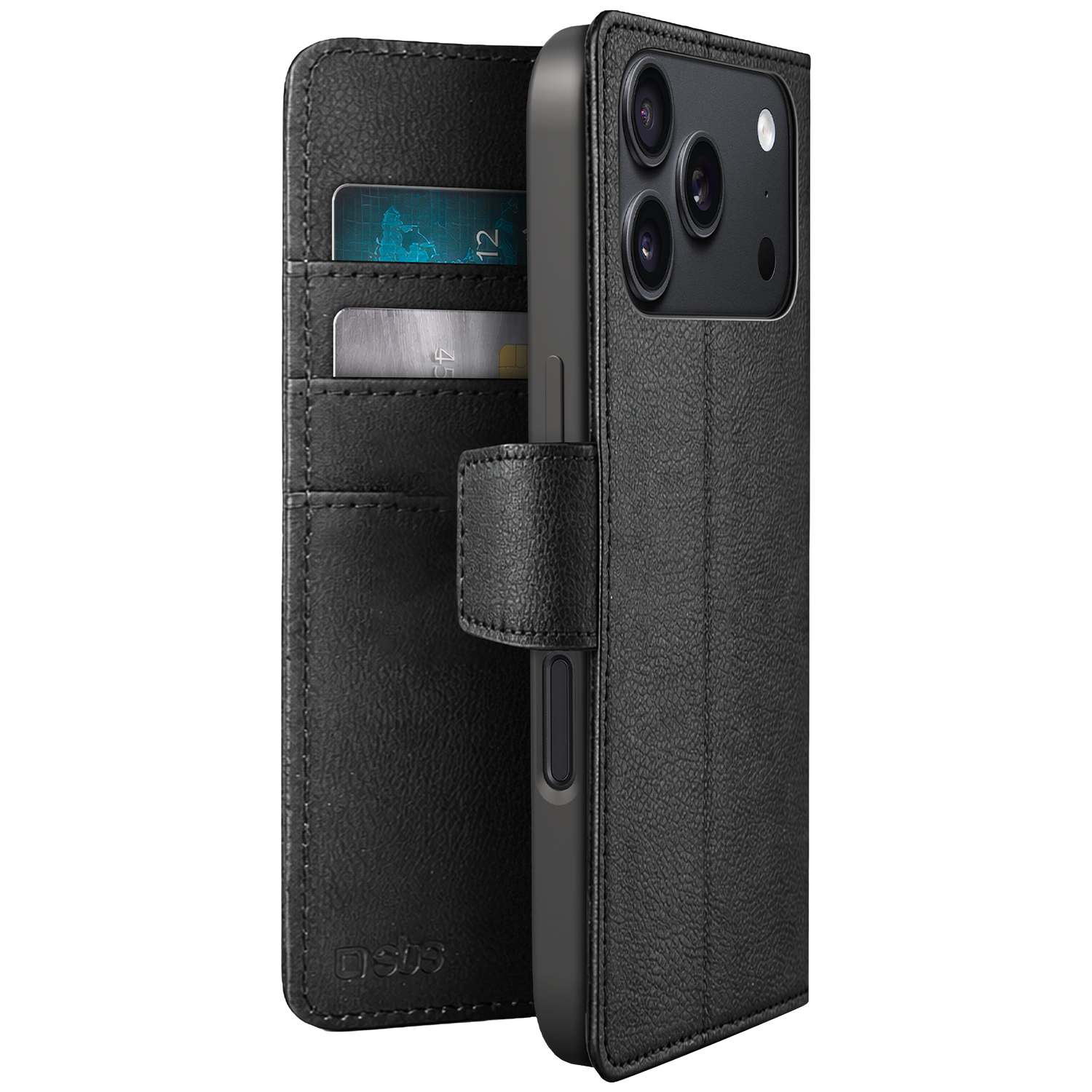 Sbs Wallet Classic Telefoonhoesje Voor Apple Iphone 18 Pro Max Zwart