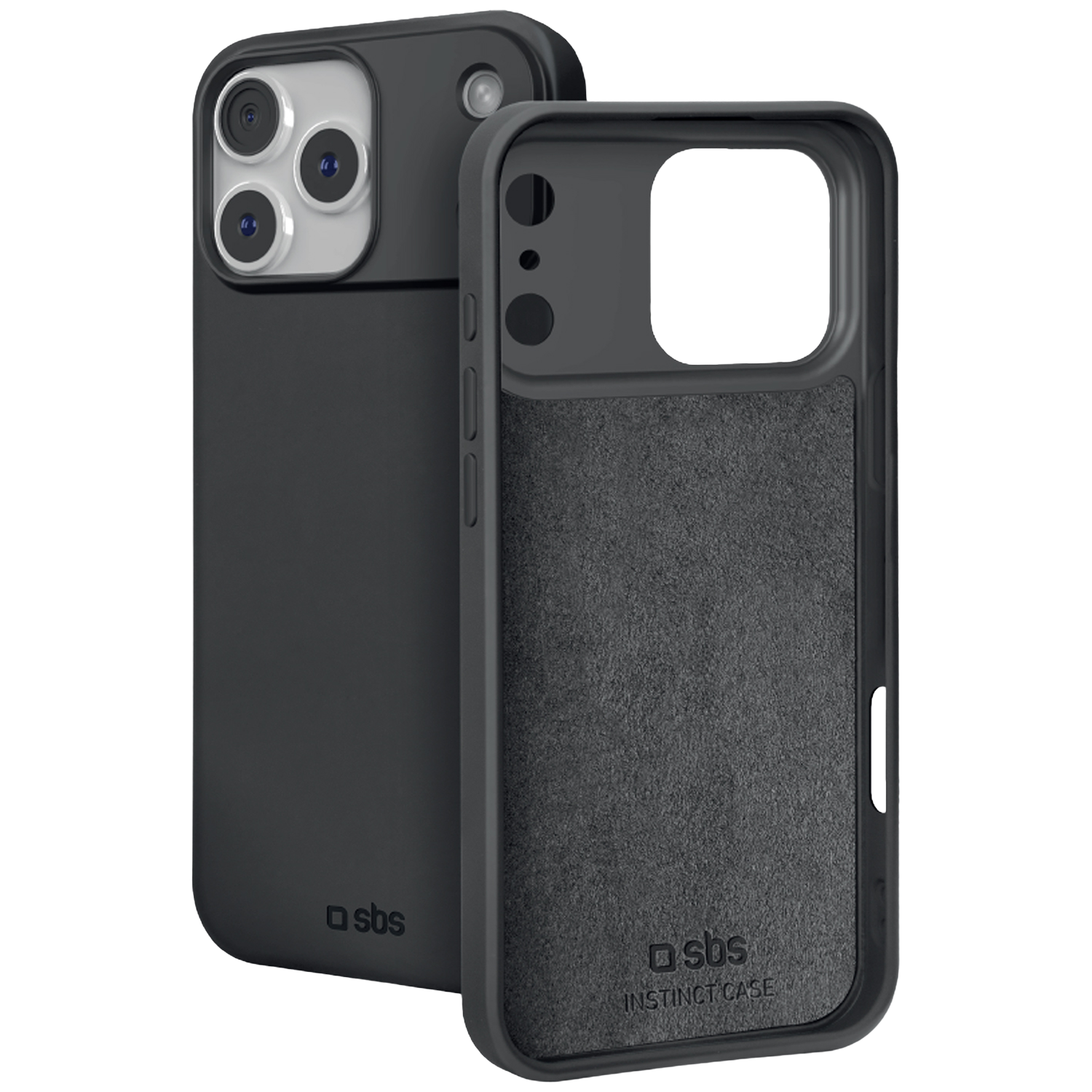 SBS Instinct Cover Telefoonhoesje voor Apple iPhone 18 Pro Max Zwart