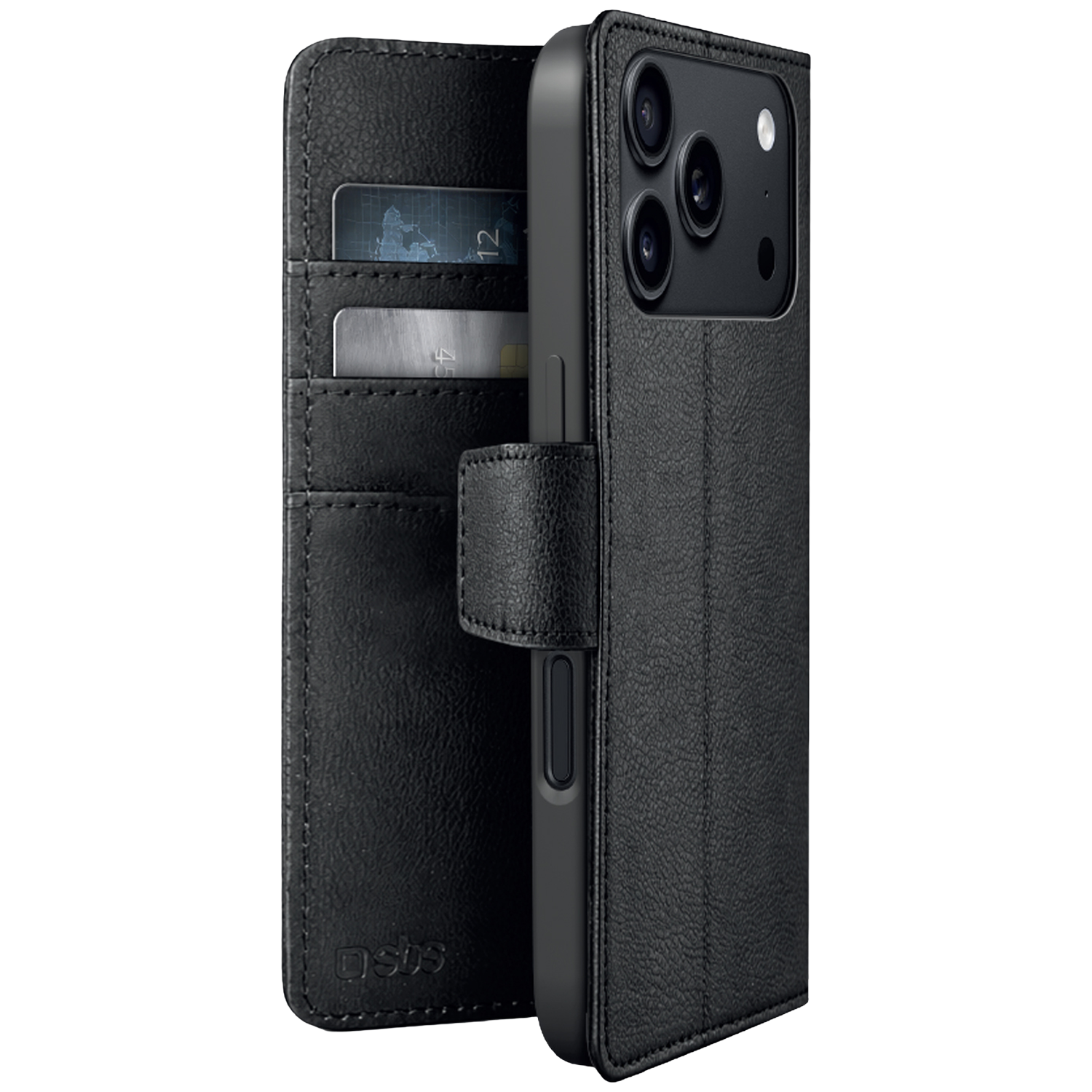 Sbs Wallet Classic Mag Telefoonhoesje Voor Apple Iphone 18 Pro Zwart