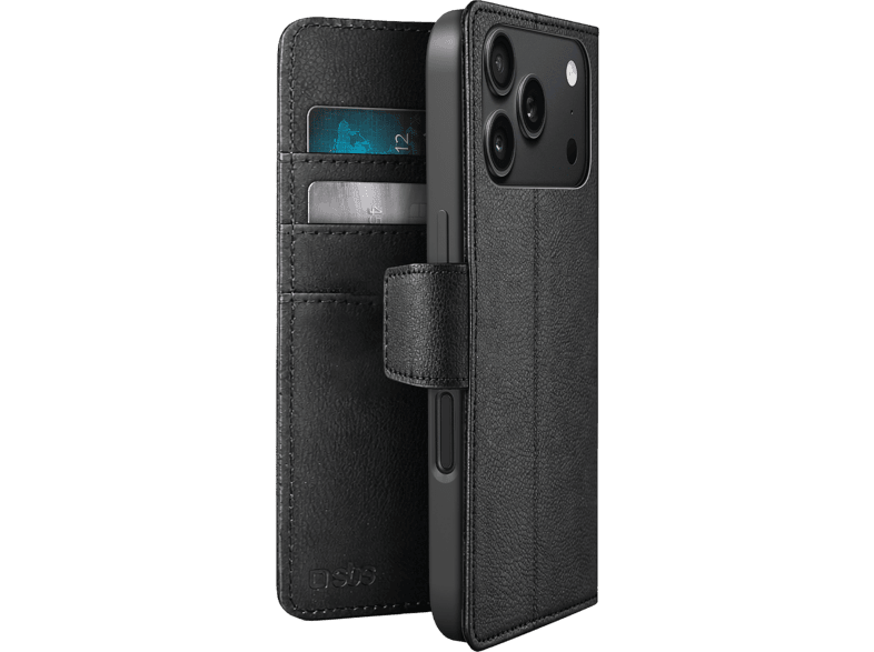 Sbs Wallet Classic Étui à Rabat pour Apple iPhone 18 Pro Max Noir