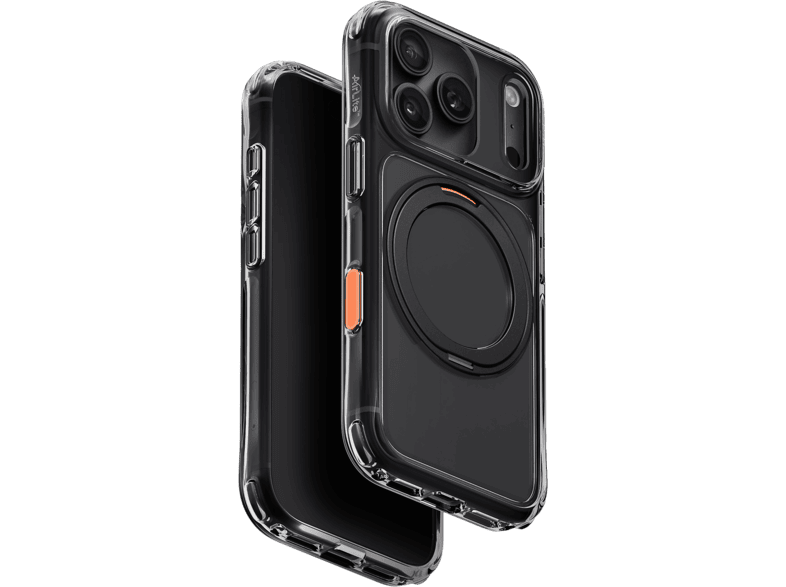 Uniq Swivix Met 360 Rotating Kickstand Cover Voor Apple Iphone 18 Pro Carbon Black