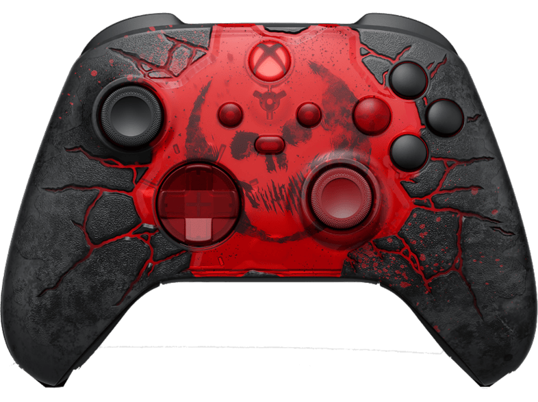Mando Xbox - Microsoft Wireless Controller Gears of War: E-Day Limited Edition, Para Series, Inalámbrica, Bluetooth, Negro y Rojo