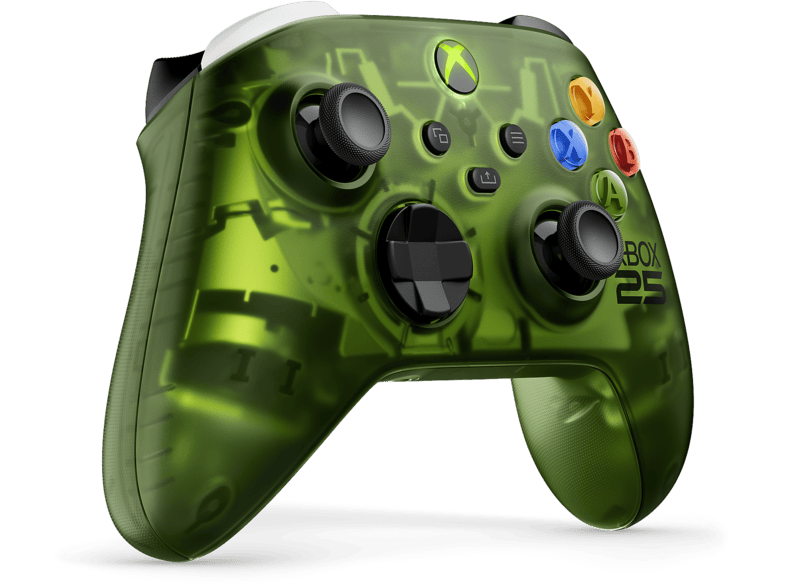 Mando Xbox - Microsoft Wireless Controller X25 Edición especial 25th Aniversario, Inalámbrica, Bluetooth, Verde