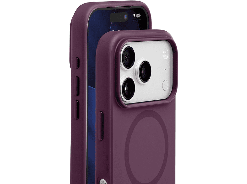 Funda móvil - CellularLine Aura Mag, Para Apple iPhone 18 Pro, MagSafe, Carga inalámbrica, Rosa