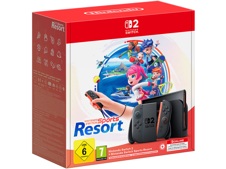 Immagine di NINTENDO Switch 2 + Sports Resort, nero rosso e blu