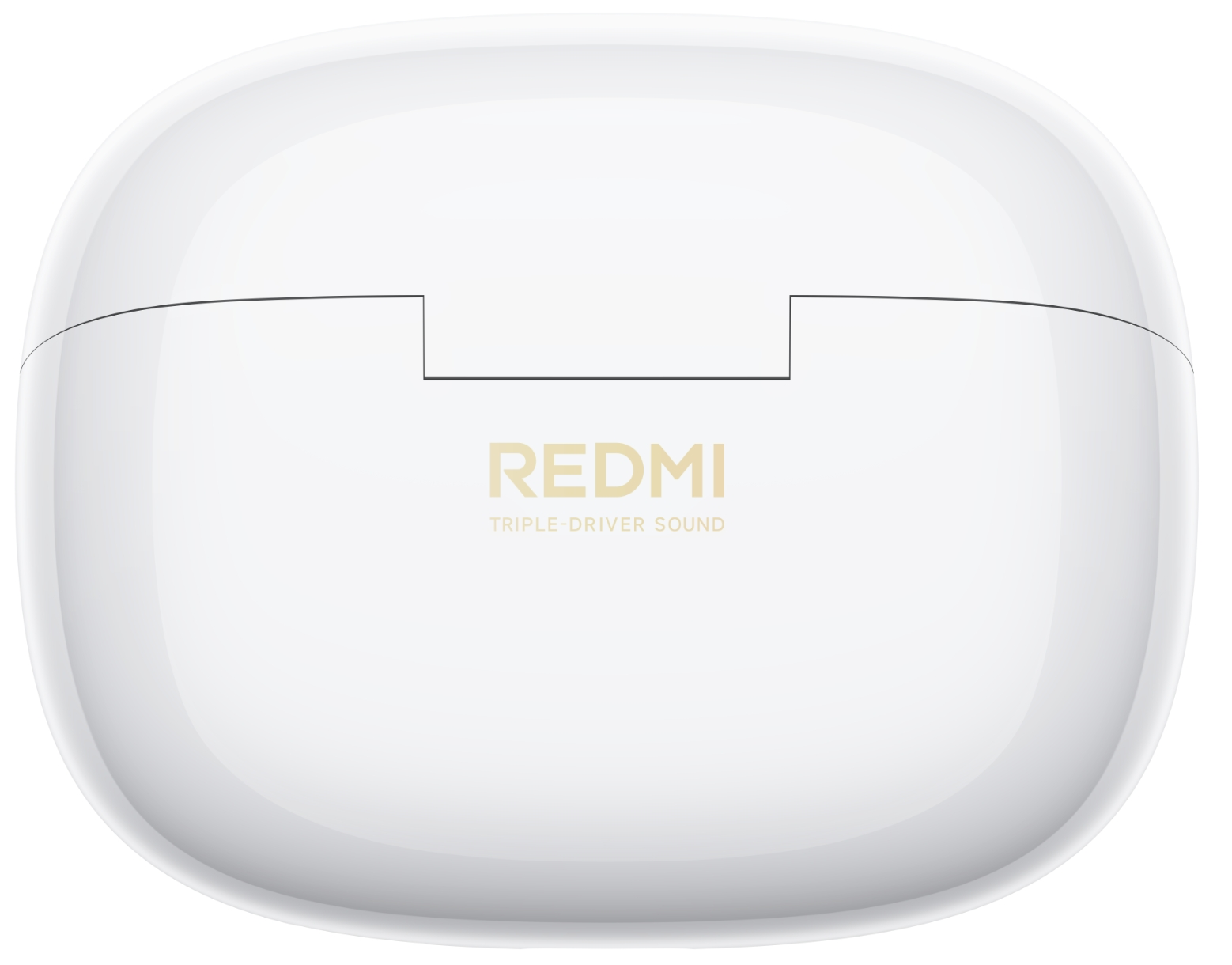 Ön tarafında altın rengi yazılar ve yuvarlatılmış köşeler bulunan beyaz bir Redmi şarj kutusu.