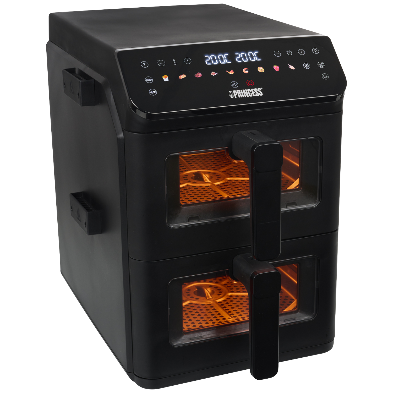 Princess 182490 Stack Airfryer - Heteluchtfriteuse Zwart 56 L 3000 W Aantal Frituurmanden: 2