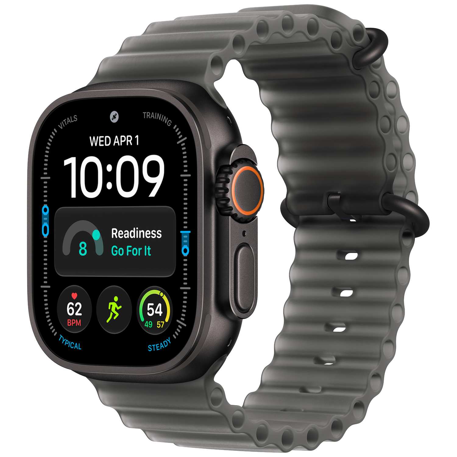Apple Watch Ultra 4 GPs + Cellular 49mm Black Titanium Case - Translucent Ocean Band Smartwatch