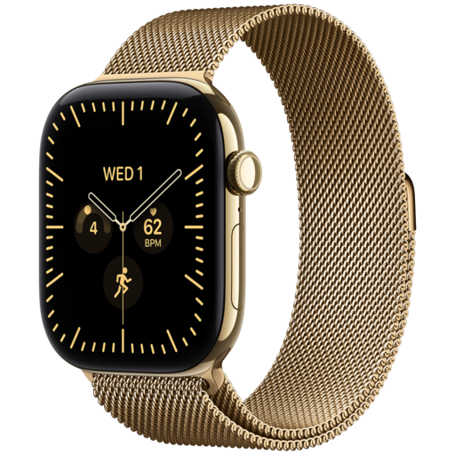 Apple Watch Series 12 Cellular 46mm Titanium Gold Milanese Loop M/L