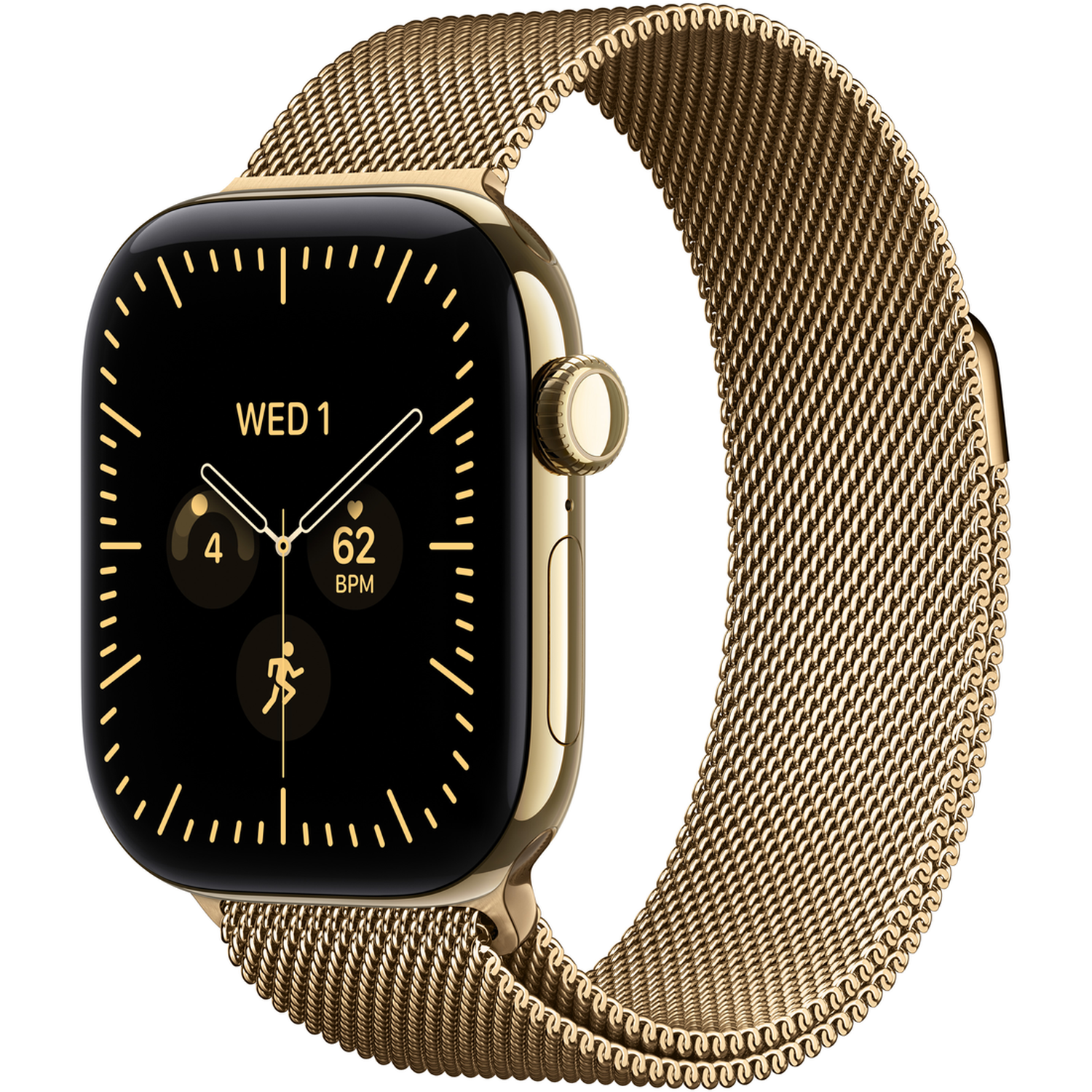 Apple Watch Series 12 GPs + Cellular 42mm Radiant Gold Titanium Case - Milanese Loop Smartwatch