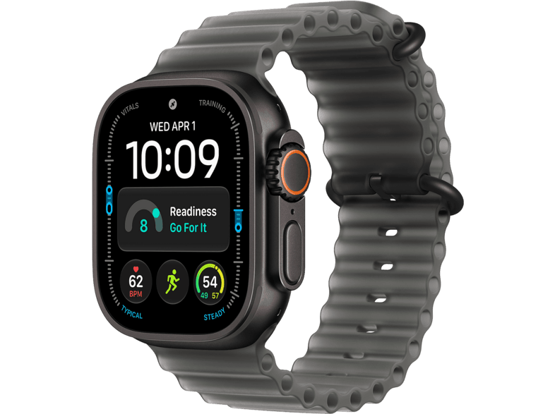Apple Watch Ultra 4 GPs + Cellular 49mm Black Titanium Case - Translucent Ocean Band