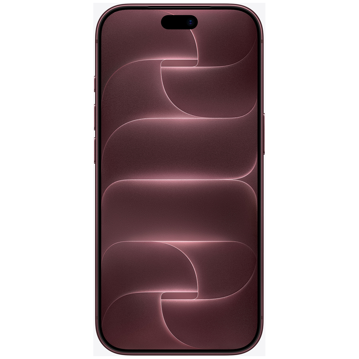 Vooraanzicht van een smartphone met een rood gebogen patroon wallpaper.