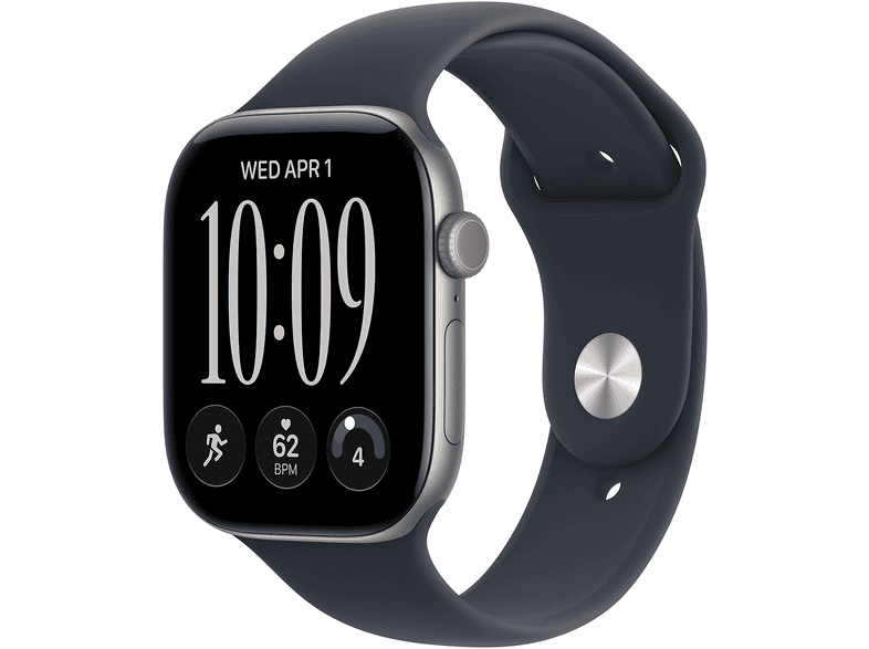 Apple Watch Series 12 GPs 46mm - Space Grey Aluminium Case Navy Blue Sport Band M/l
