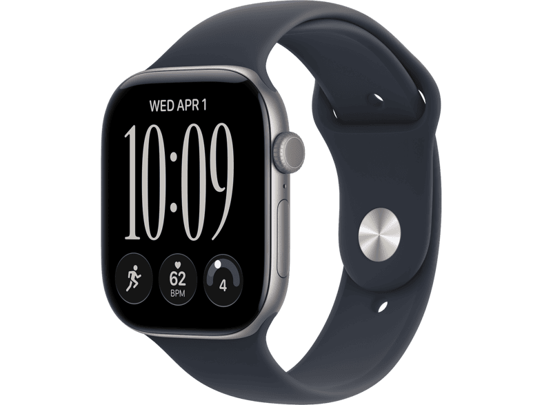 Apple Watch Series 12 GPs 46mm - Space Grey Aluminium Case Navy Blue Sport Band S/m