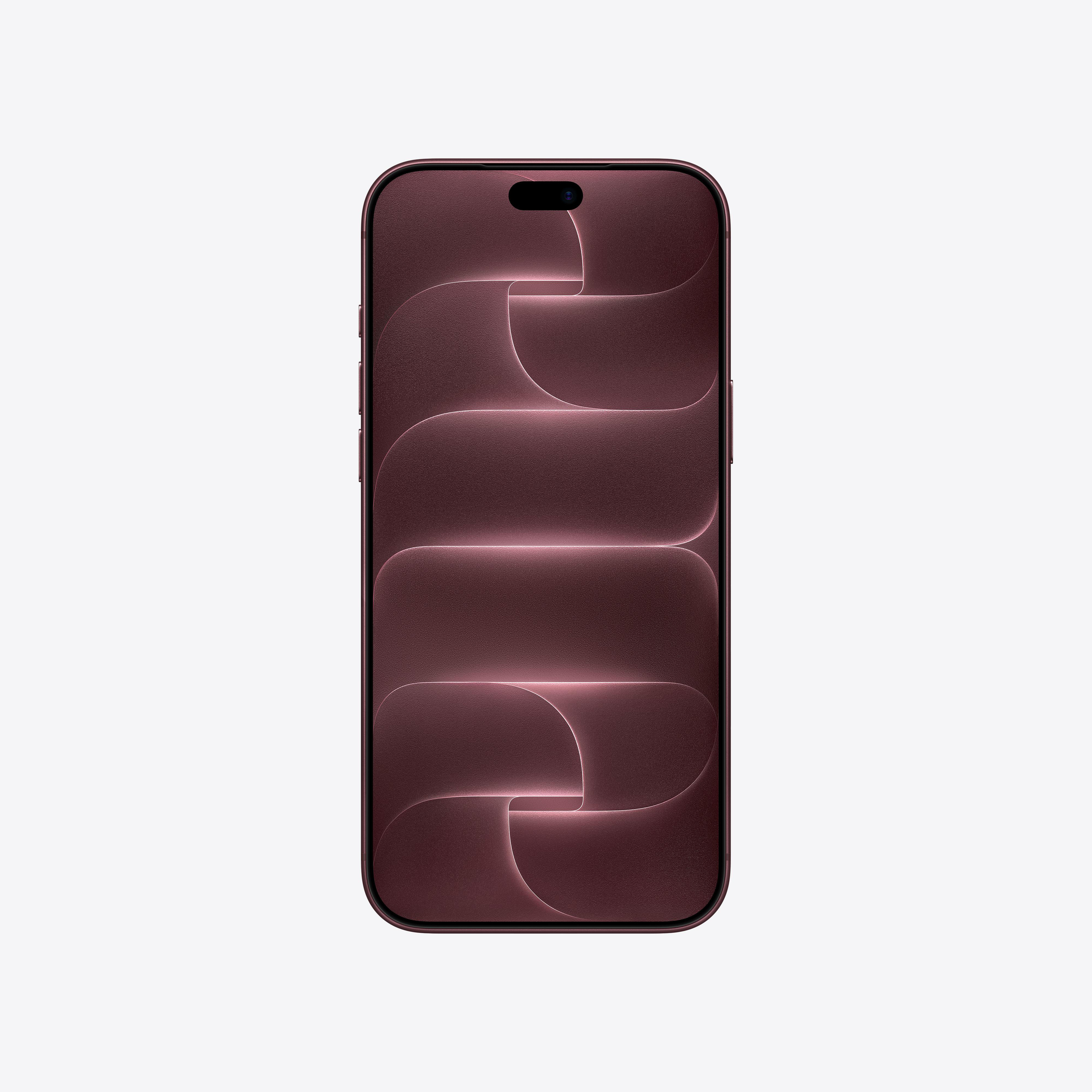 Smartphone mit dunklem, wellenförmigem Hintergrundmuster auf dem Display gegen weißen Hintergrund.