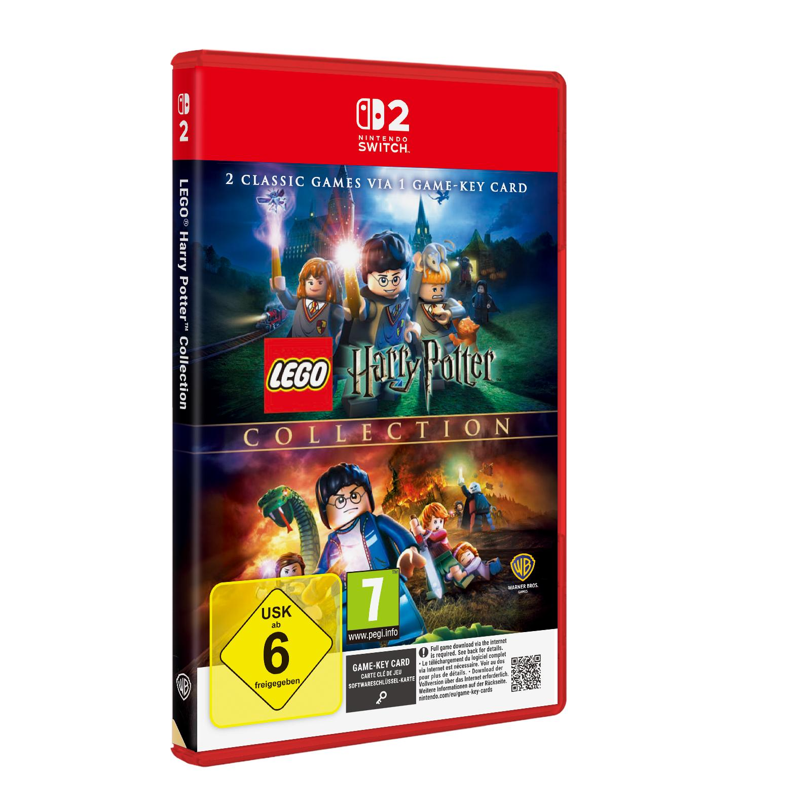 Nintendo Switch-Hülle für die Lego Harry Potter Collection mit Charakteren vor Hogwarts.
