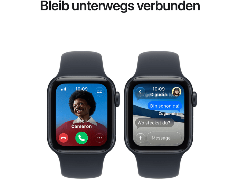 Apple Watch SE 3 (2026) GPS + Cellular 40mm Starlight Aluminium Case mit Sand Sport Band, M/L; Smartwatch — Foto 4 von 5
