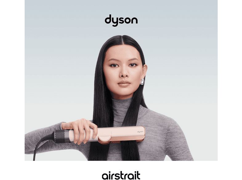 Plancha de pelo - Dyson Airstrait™, Alisado Mojado a Seco, 1600W, 4 Niveles temperatura, 3 potencia, Con peine integrado, Ceramic Pink – imagen 2