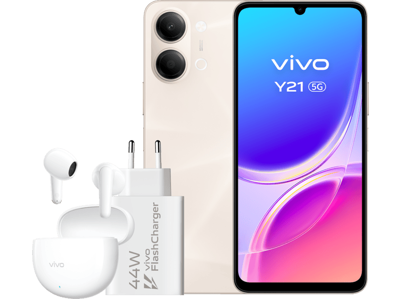 vivo Y21, Oro, 128 GB, 4 GB RAM, 6,74 » HD +, MediaTek Dimensity 6300, 6.500 mAh