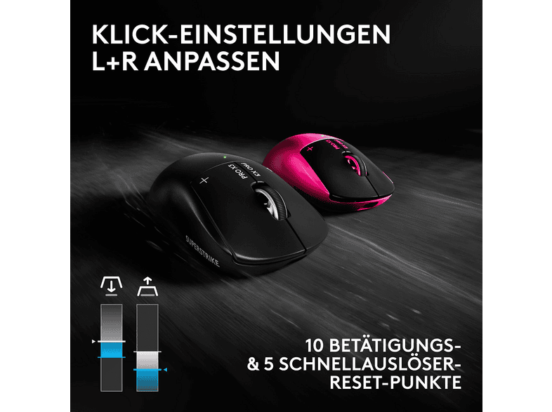 Logitech G pro X3 superstrike Gaming-Maus Pink Eclipse — Foto 4 von 5