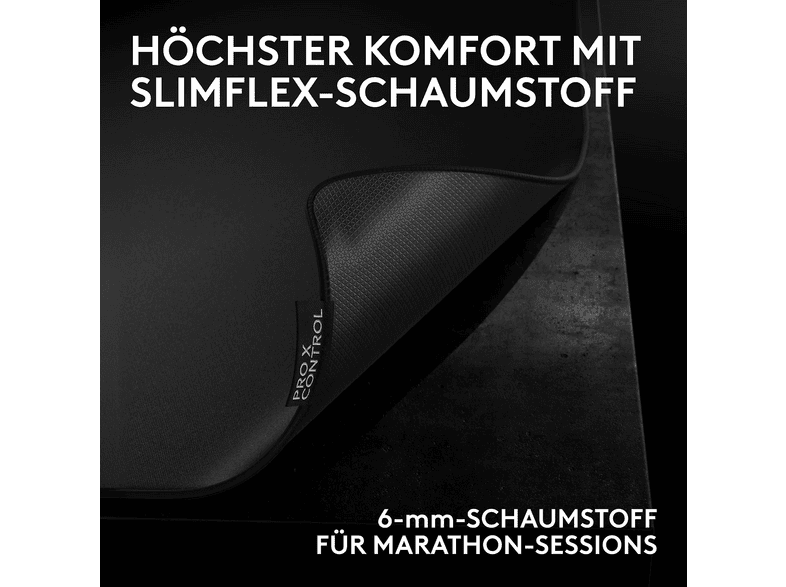 LOGITECH Mousepad G pro X Control 400 x 460, schwarz; Mauspad — Foto 3 von 5