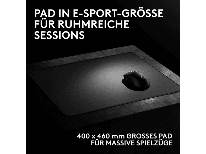 LOGITECH Mousepad G pro X Control 400 x 460, schwarz; Mauspad — Foto 4 von 5