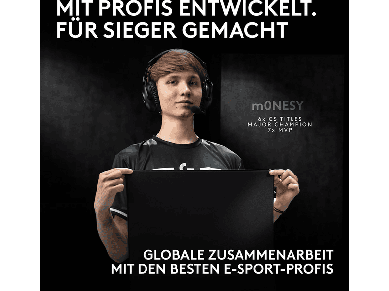 LOGITECH Mousepad G pro X Control 400 x 460, schwarz; Mauspad — Foto 5 von 5