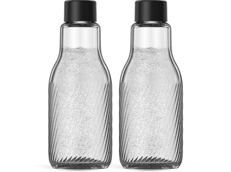 Sodastream Fizz & Serve Crystal Glasflaschen Duo 2x 0.95l (passend für Sodastream Crystal); Wasserflasche
