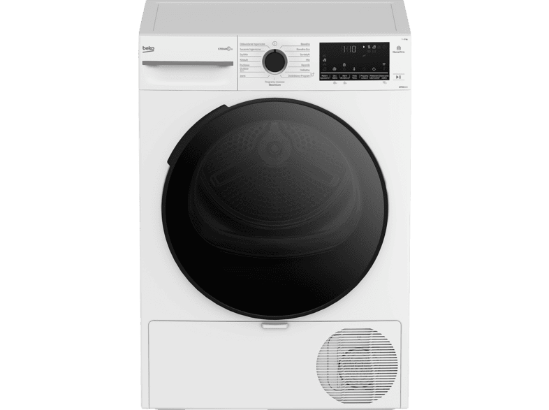 Suszarka z pompą ciepła BEKO bPRO500 BM3T68239WDC AI DryAdapt Slim 47cm 8kg SteamCure Zdalne sterowanie Inwerter