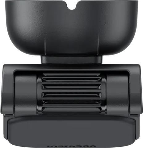Fekete Insta360 kameratartó bordás középrésszel és kerek csészével.