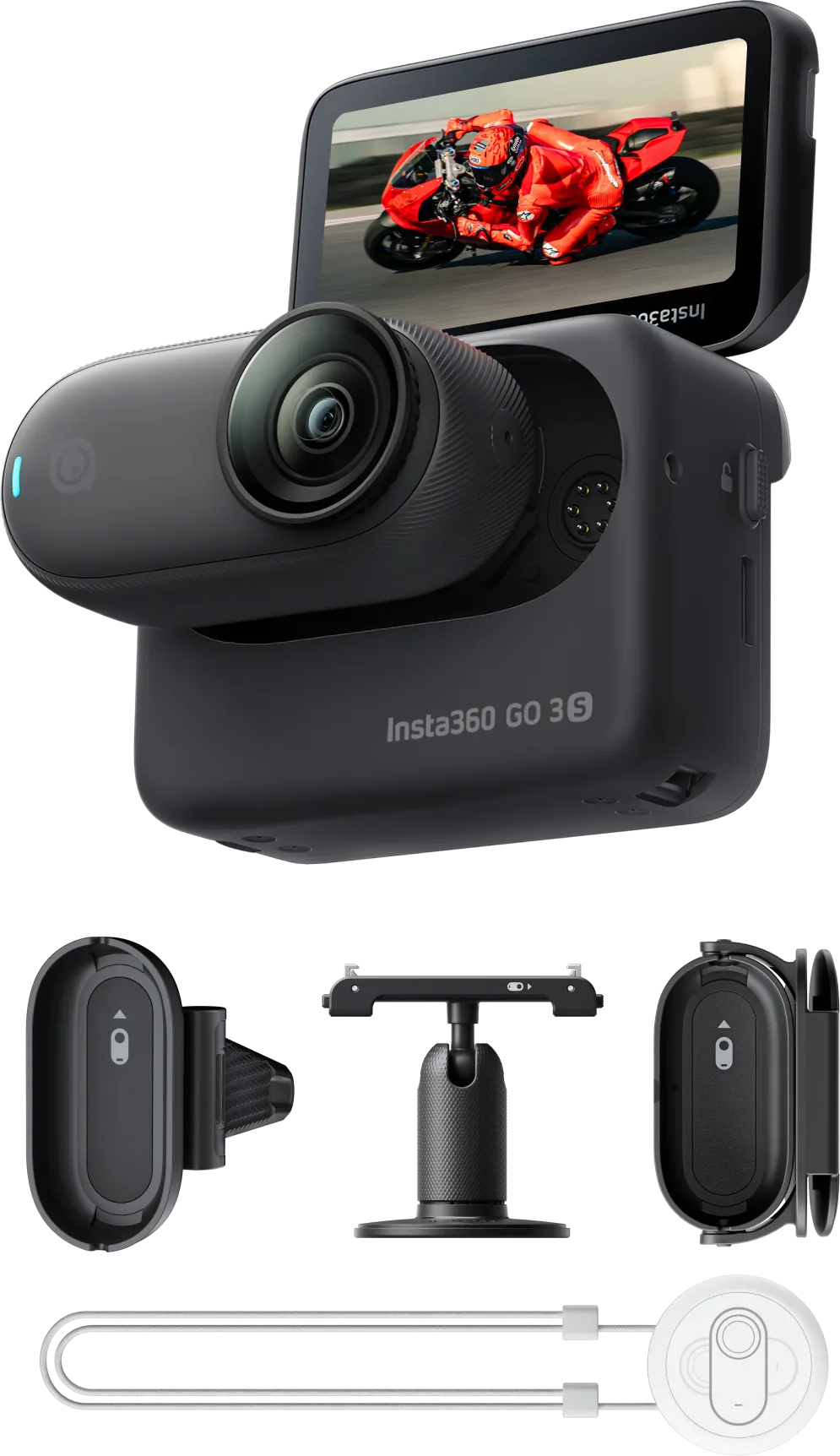 INSTA360 GO 3S Motor bukósisak POV Bundle kamera
