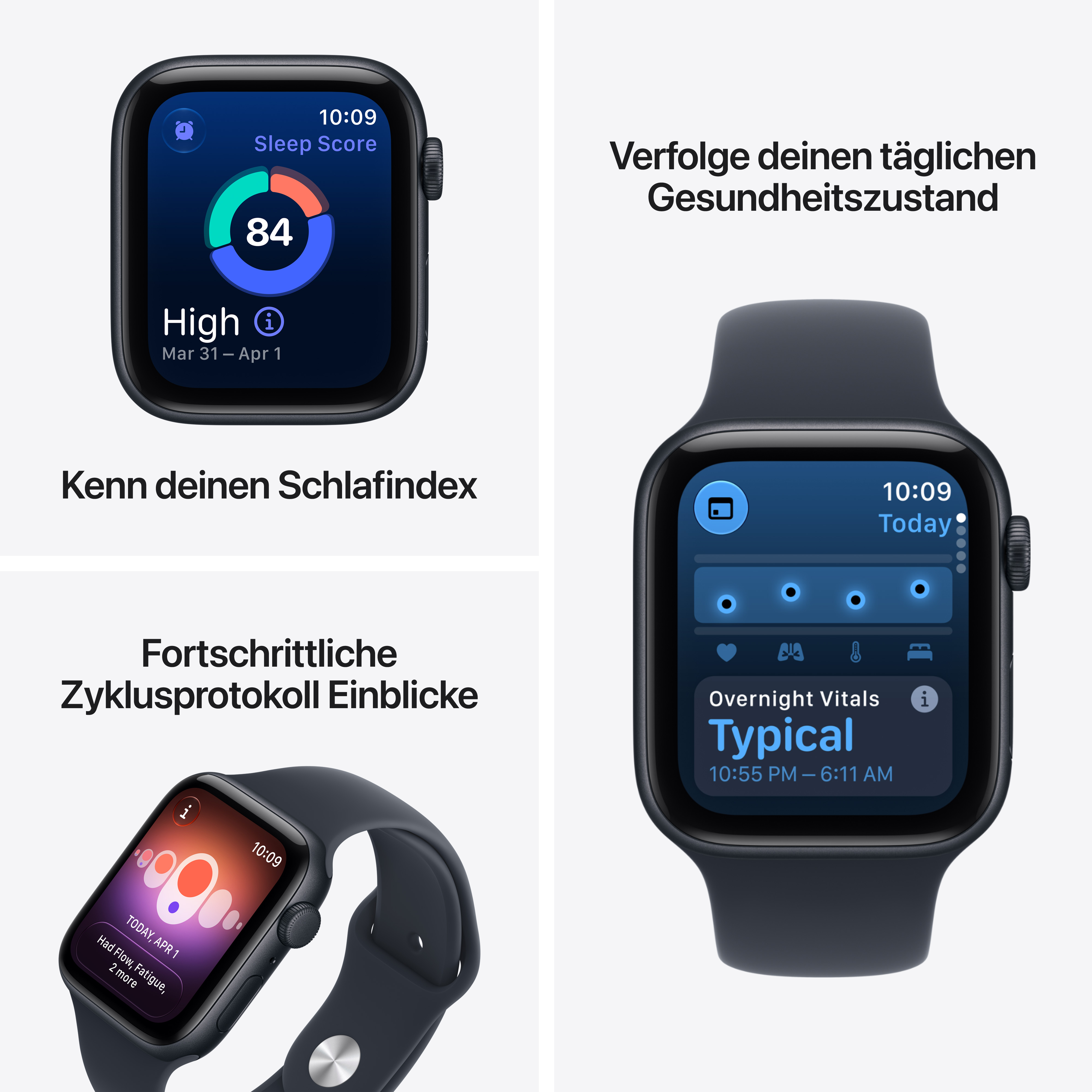 Smartwatch con funzioni di monitoraggio di sonno, salute e ciclo.