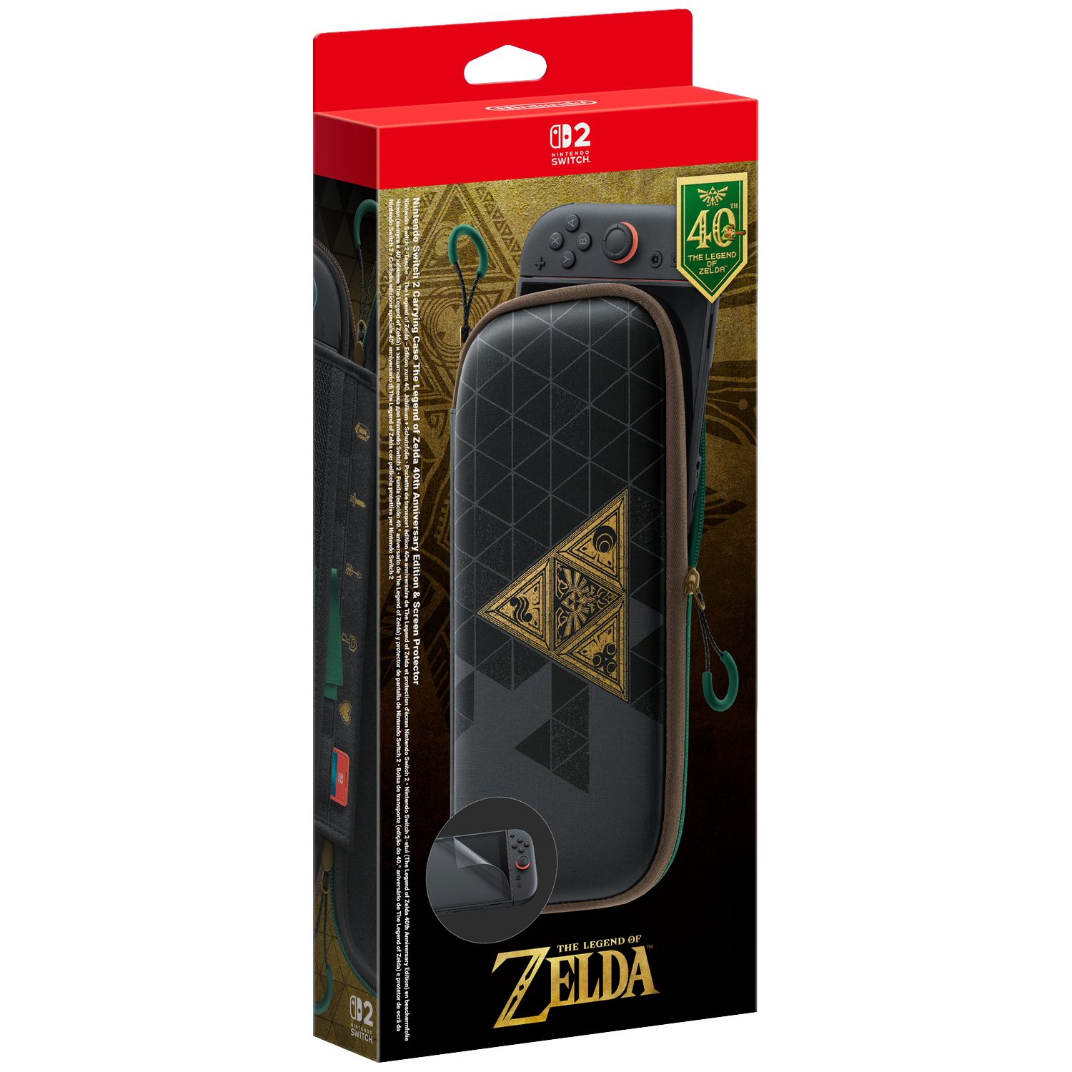 Nintendo The Legend Of Zelda: Ocarina Time - 40th Anniversary Limited Edition Beschermcase + Screenprotector Zwart Switch 2