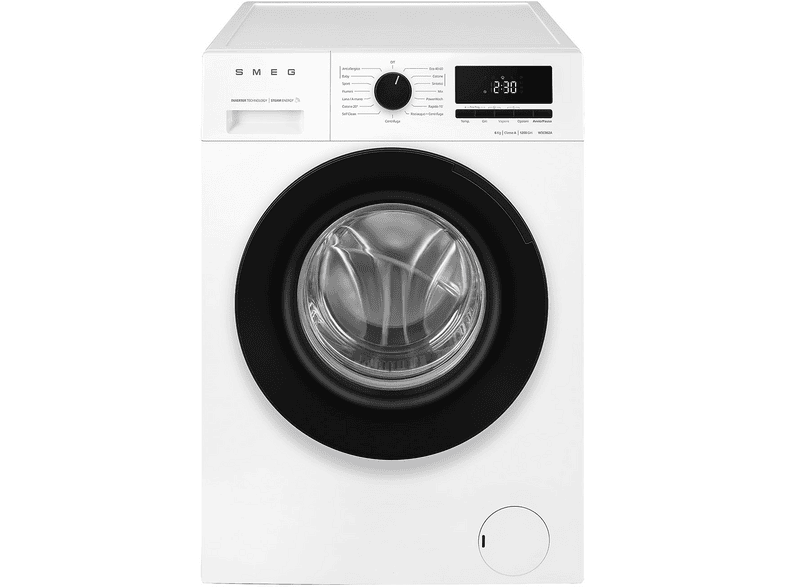 SMEG W3C062A LAVATRICE, Caricamento frontale, 6 kg, 15 programmi, Profondità 45,5 cm, Giri 1400 rpm, Bianco, livello rumorosità centrifuga 74 dB(A), Classe A