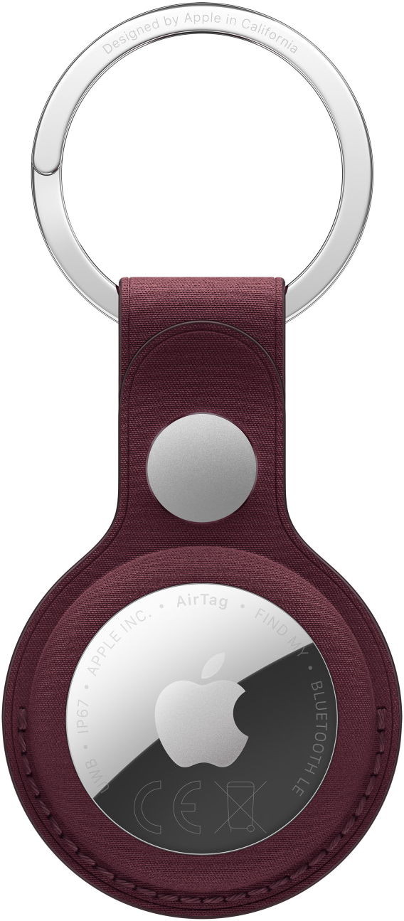 APPLE AirTag FineWoven-szövetkulcstartó – burgundi (MKG04ZM/A)