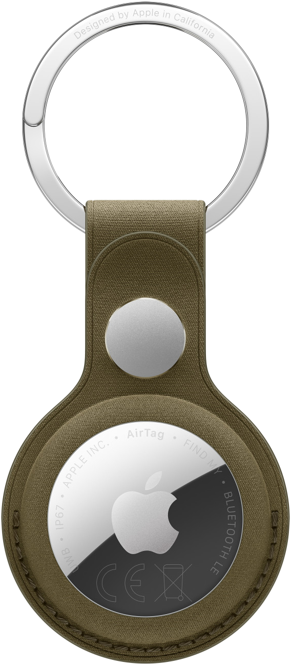 APPLE AirTag FineWoven-szövetkulcstartó – sötét olíva (MKG24ZM/A)