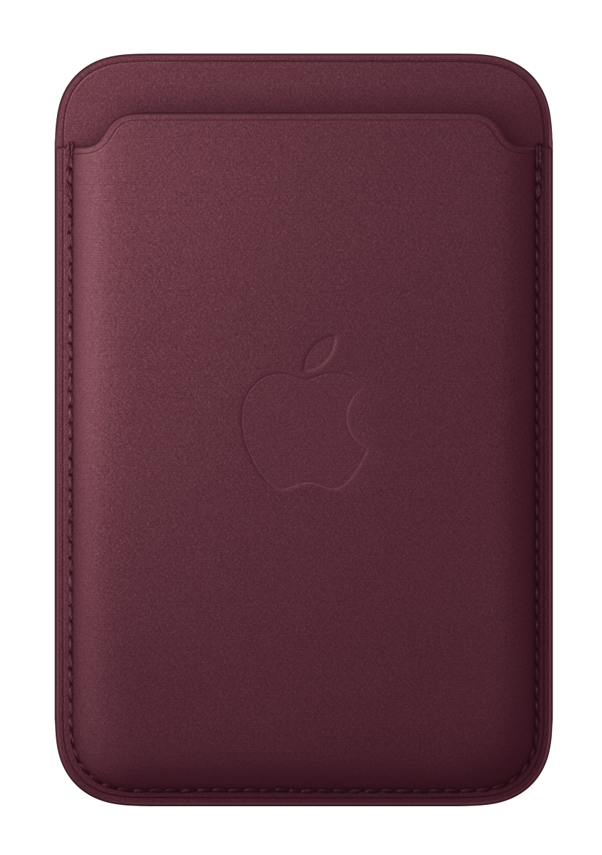 APPLE MagSafe-rögzítésű iPhone FineWoven-szövettárca – burgundi (MK9H4ZM/A)