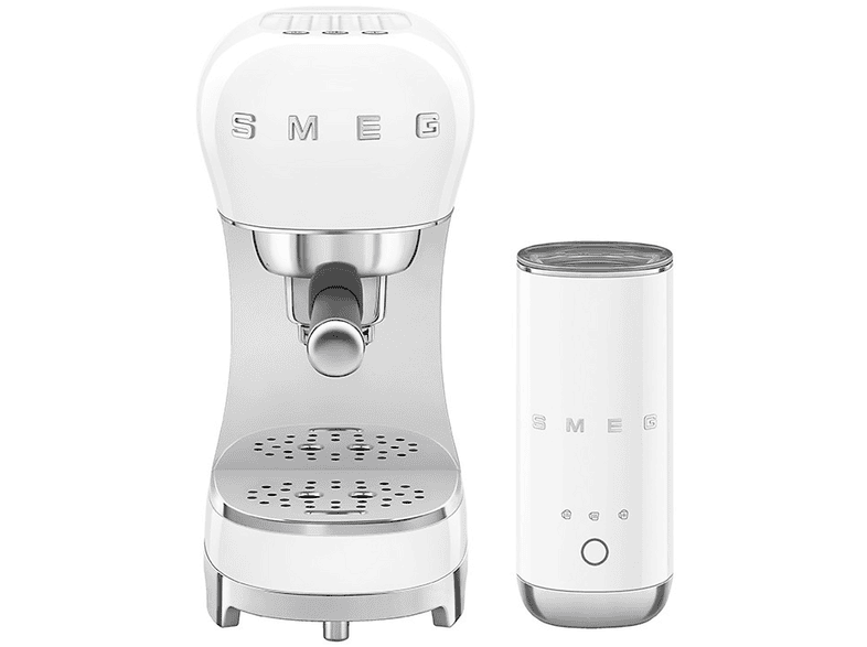 MACCHINA CAFFÈ ESPRESSO SMEG ECF12WHEU, Compatibile con Macinato, Pressione pompa 15 bar, Potenza 1350 W, Serbatoio acqua 1,1 l, Bianco